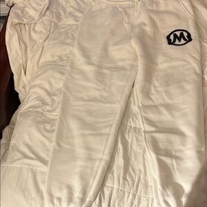 Mamba Mambacita White Sweatpants with Black Logo